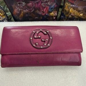 Gucci Pink Leather Wallet